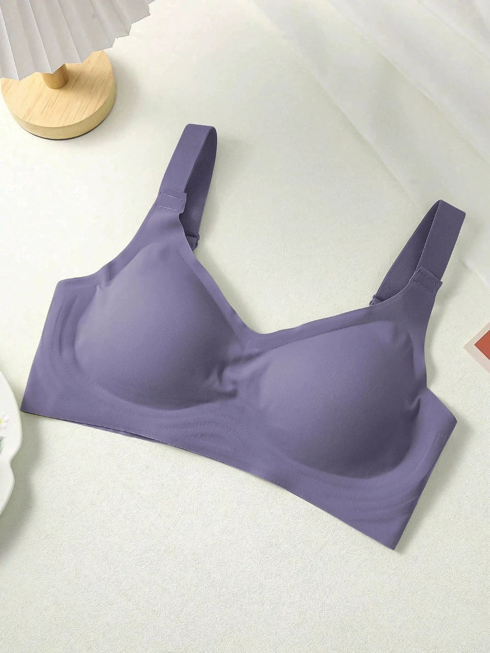 Womens Seamless Wireless Supportive Bra Push Up Comfort Soft No Underwire Full Coverage T-Shirt Bra