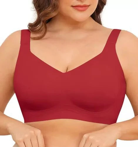 Womens Seamless Wireless Supportive Bra Push Up Comfort Soft No Underwire Full Coverage T-Shirt Bra