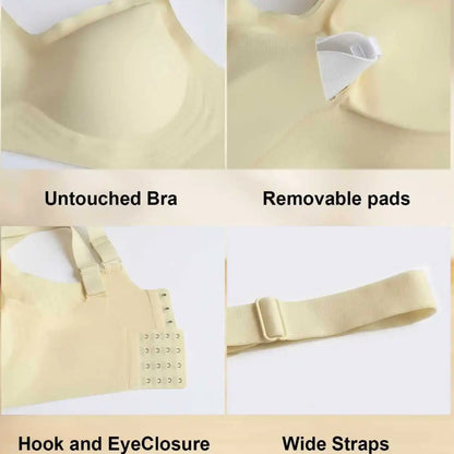 Womens Seamless Wireless Supportive Bra Push Up Comfort Soft No Underwire Full Coverage T-Shirt Bra