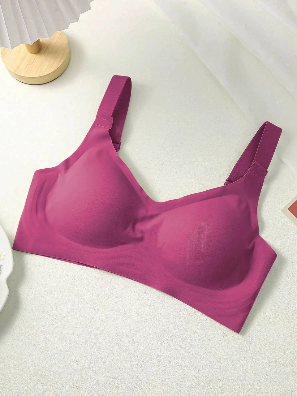 Womens Seamless Wireless Supportive Bra Push Up Comfort Soft No Underwire Full Coverage T-Shirt Bra