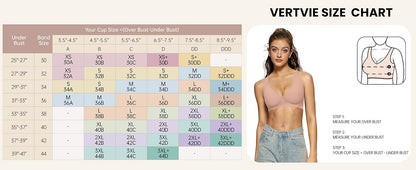 Womens Seamless Wireless Supportive Bra Push Up Comfort Soft No Underwire Full Coverage T-Shirt Bra